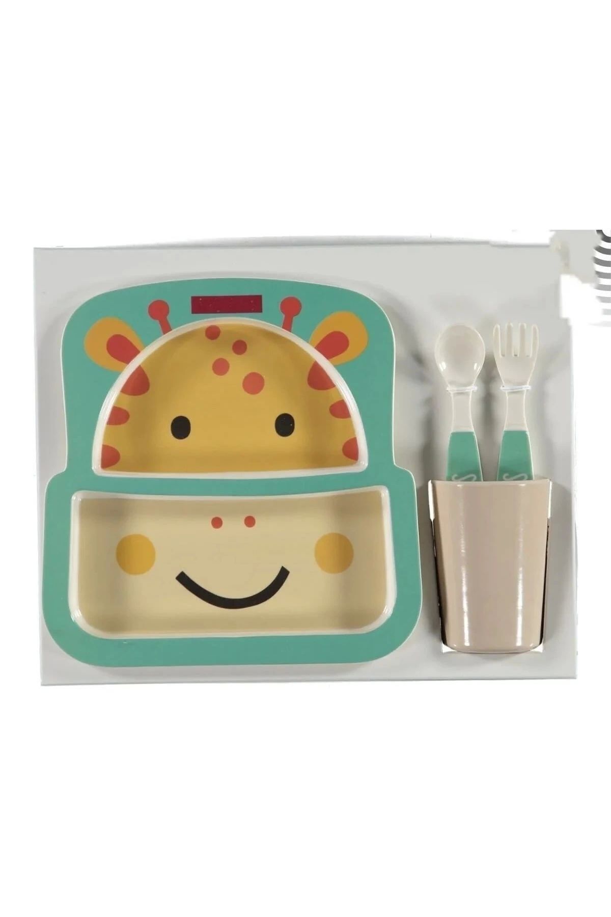 Cherub Baby Bebek Evi Melamin Sevimli Zürafa Mama Seti fotoğrafı 2 (önizleme)