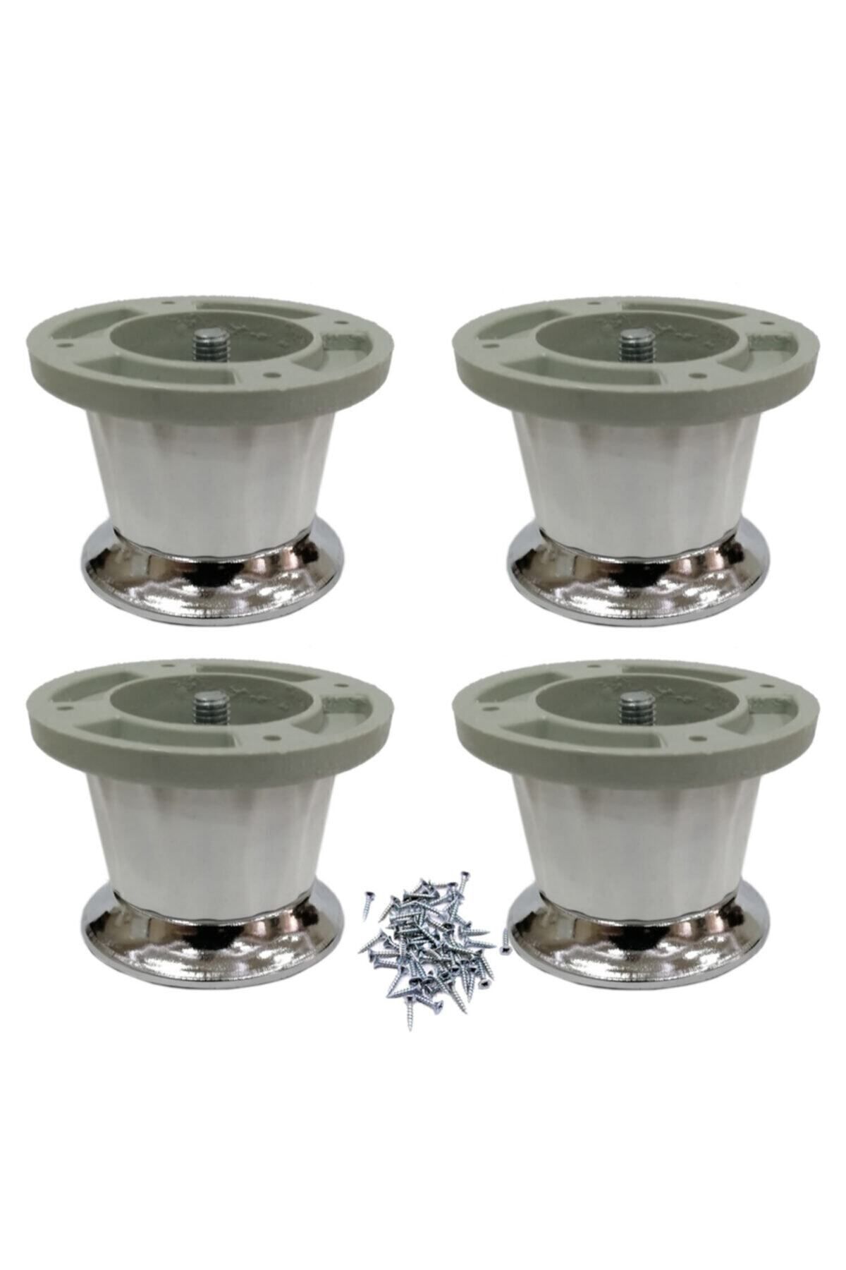 Plastic Wardrobe Cloakroom Furniture Leg 5 Cm White (4 Pieces) - Table Legs