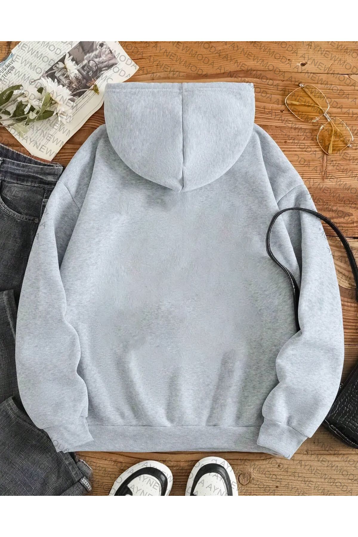 aynewmoda-Sung Jin Woo solo leveling anime Unisex Oversize Hooded sweatshirt - Crew neck 2