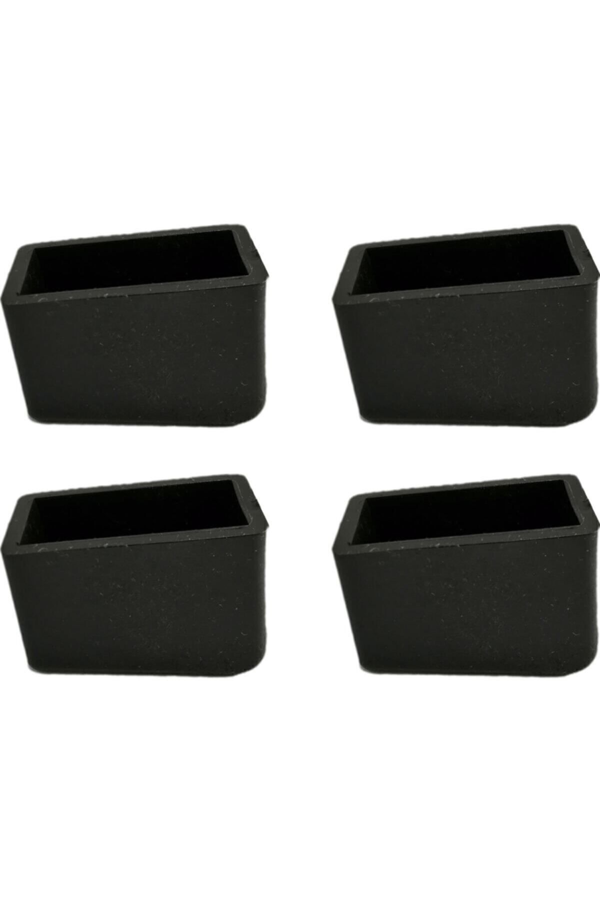 Anti-Slip Ladder Leg Plastic Ladder Shoe 20x40 Mm Black (4 Pieces)