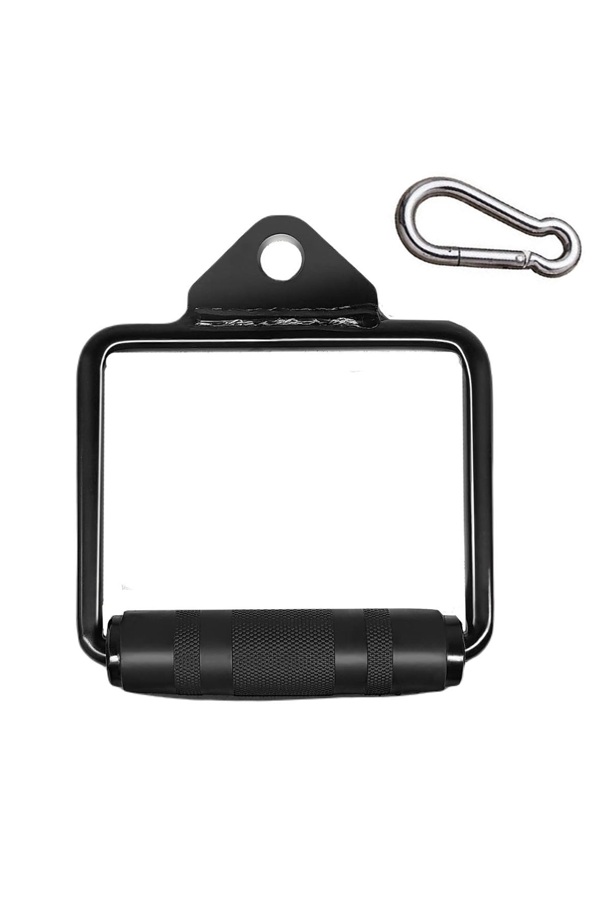 CrewSport Profesyonel Çelik Siyah Tek El Çekiş Aparatı - Horseshoe Cable Handle Aparatı - Fitness Aparatları