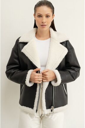 Lebeni Peluş Ceket Kadın - Hakiki Koyun ...