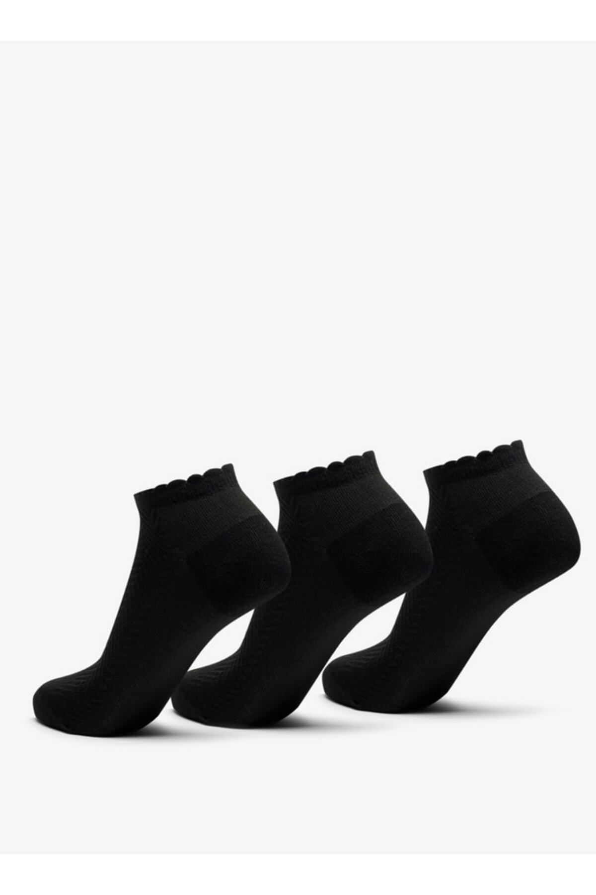 Flora Bella by Shoexpress-Flora Bella Chevron Textured Ankle Length Socks - Set of 5 3