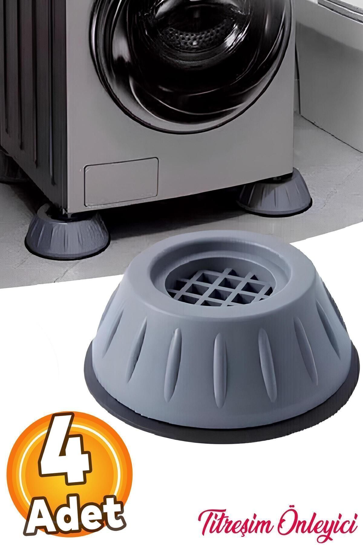 Badem10 Çamaşır Buzdolabı Makinası Beyaz Eşya Titreşim Önleyici Yükseltici Ayağı Altlığı Ayaklığı 4 Adet