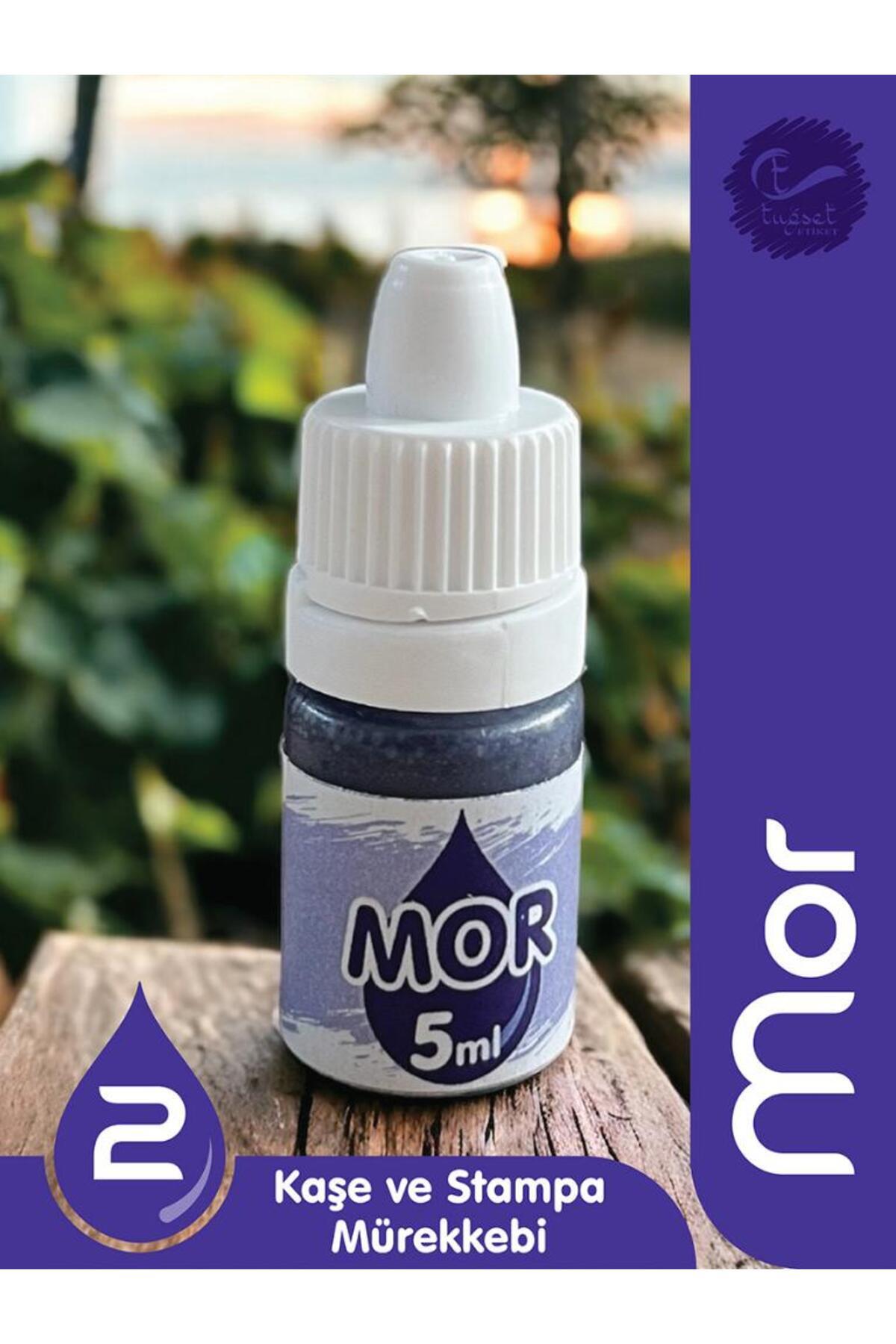 t tuğset etiket Kaşe Istampa Mürekkebi 5 ml - Mor-T870