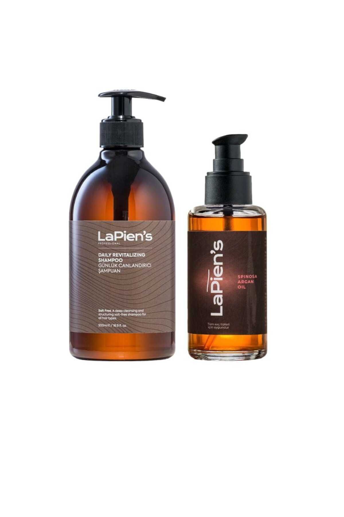 Kuru Saçlar Için Nem Yükleme Şampuan500 ml Ve Nemlendirici Argan Yağı 100 ml — lapiensset4