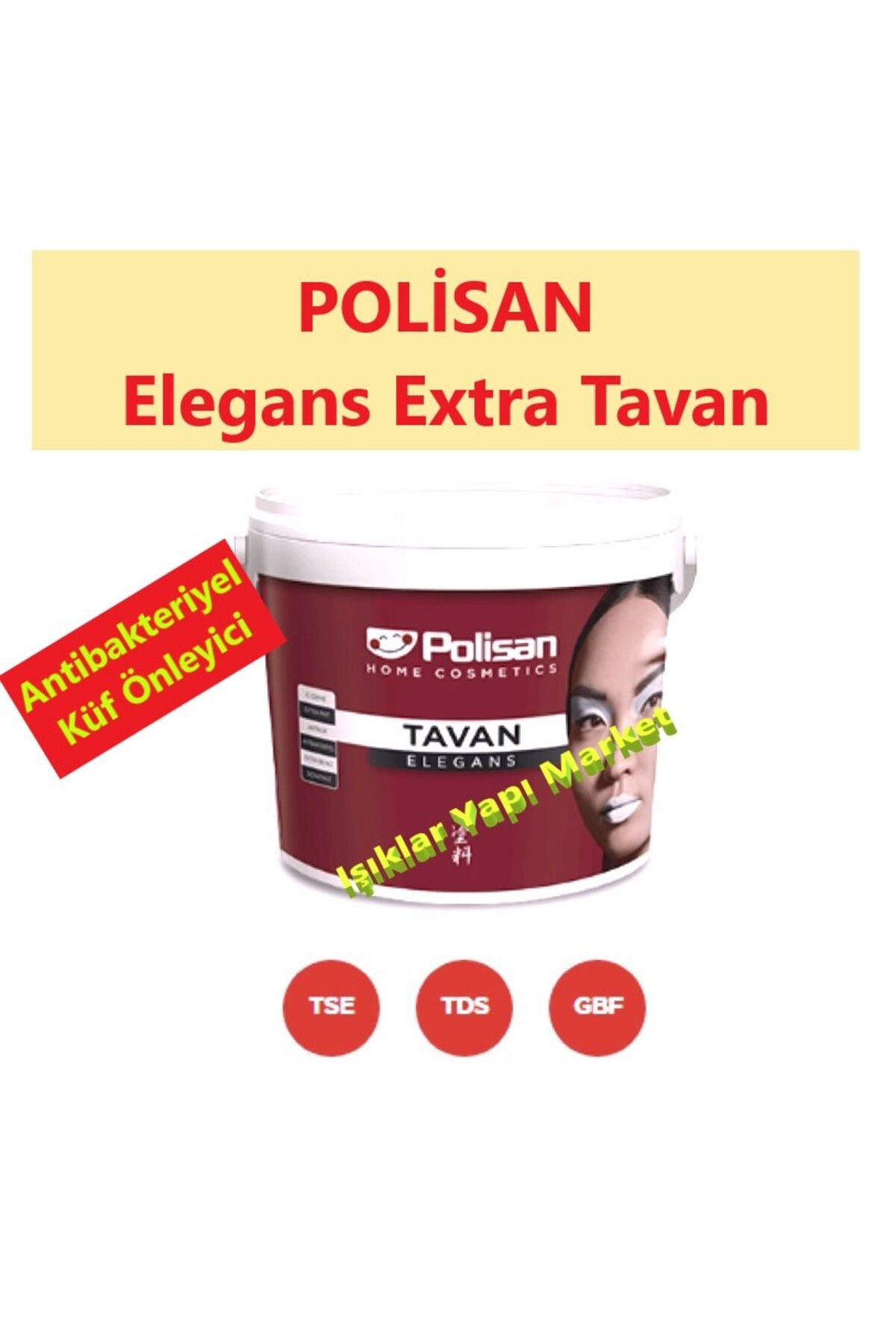 Polisan İç Cephe Tavan Boyası-Elegans Extra Tavan-Extra Beyaz-1,96Litre(3,5Kg.)