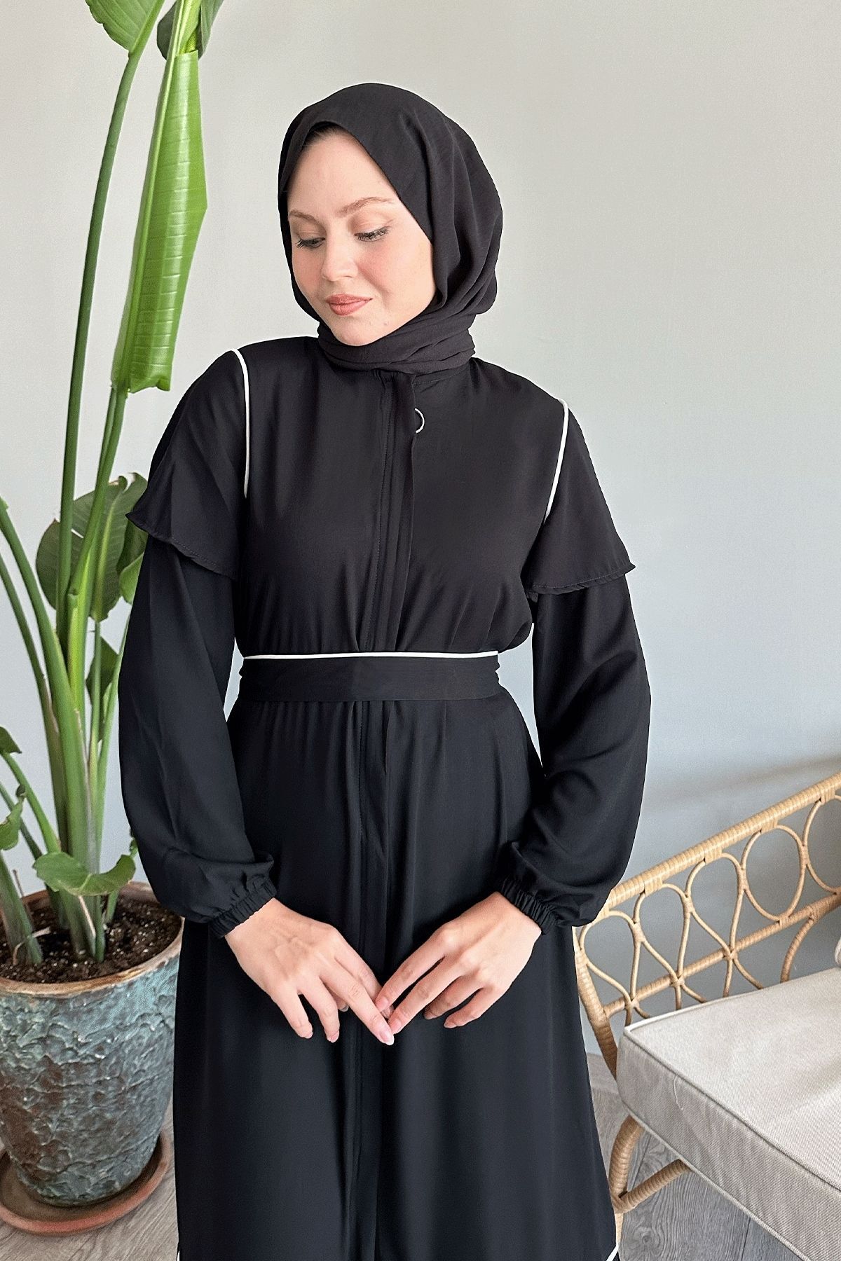 InStyle-Ferace neagră - mânecă cu pliuri 4
