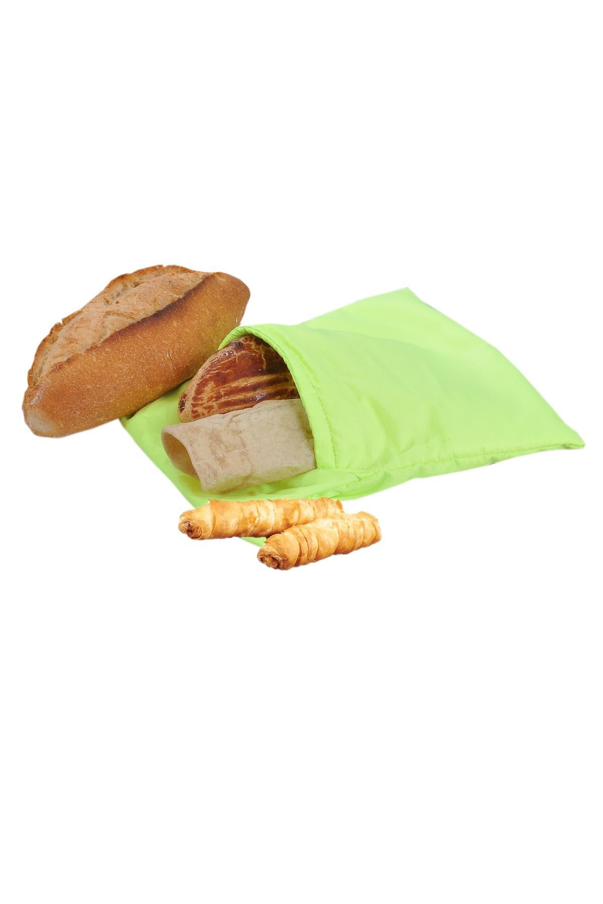 Mikrodalga Ekmek Gözleme Poğaça Börek Pizza Lavaş Bazlama Isıtma Torbası Pratik Çözümler Yeşil Renk