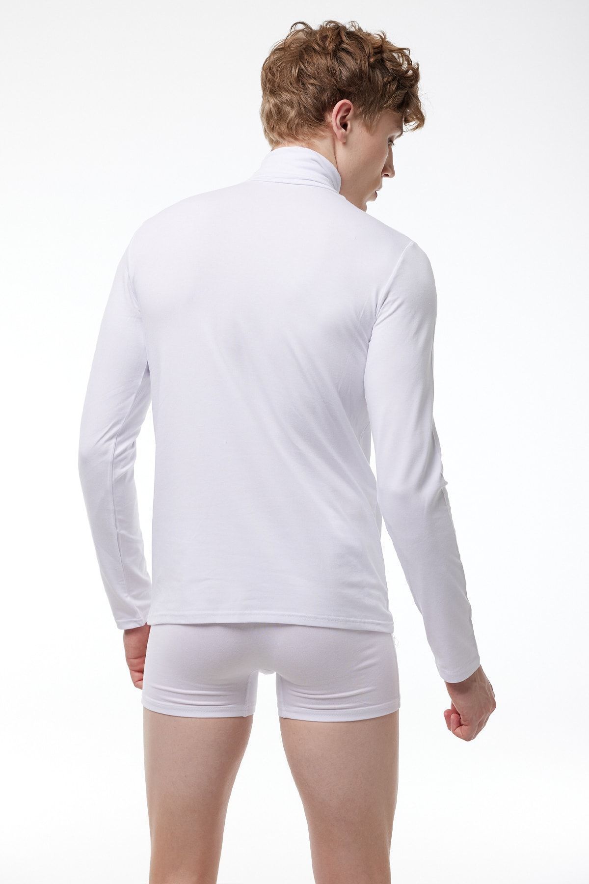 Malabadi-Λευκό μακρυμάνικο Modal Body - Full Turtleneck 063 3