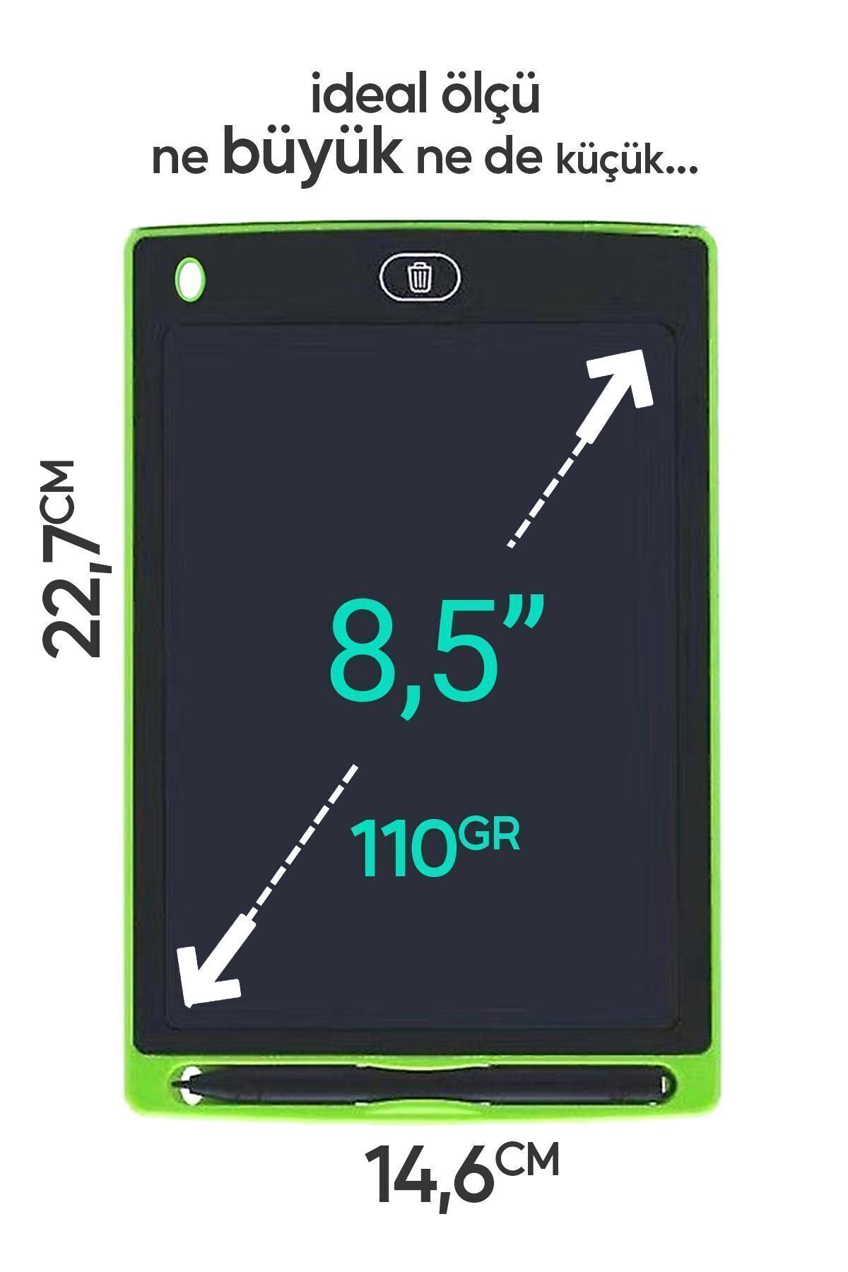 SULED Çocuk Çizim Tableti 8,5 inç CE Belgeli Kalemli LCD Dijital Yazı & Çizim Tableti Oyuncak Yazı Tahtası fotoğrafı 5 (önizleme)