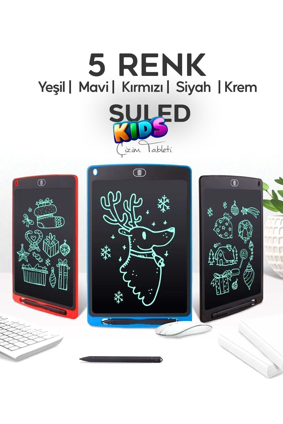 SULED Çocuk Çizim Tableti 8,5 inç CE Belgeli Kalemli LCD Dijital Yazı & Çizim Tableti Oyuncak Yazı Tahtası fotoğrafı 7 (önizleme)