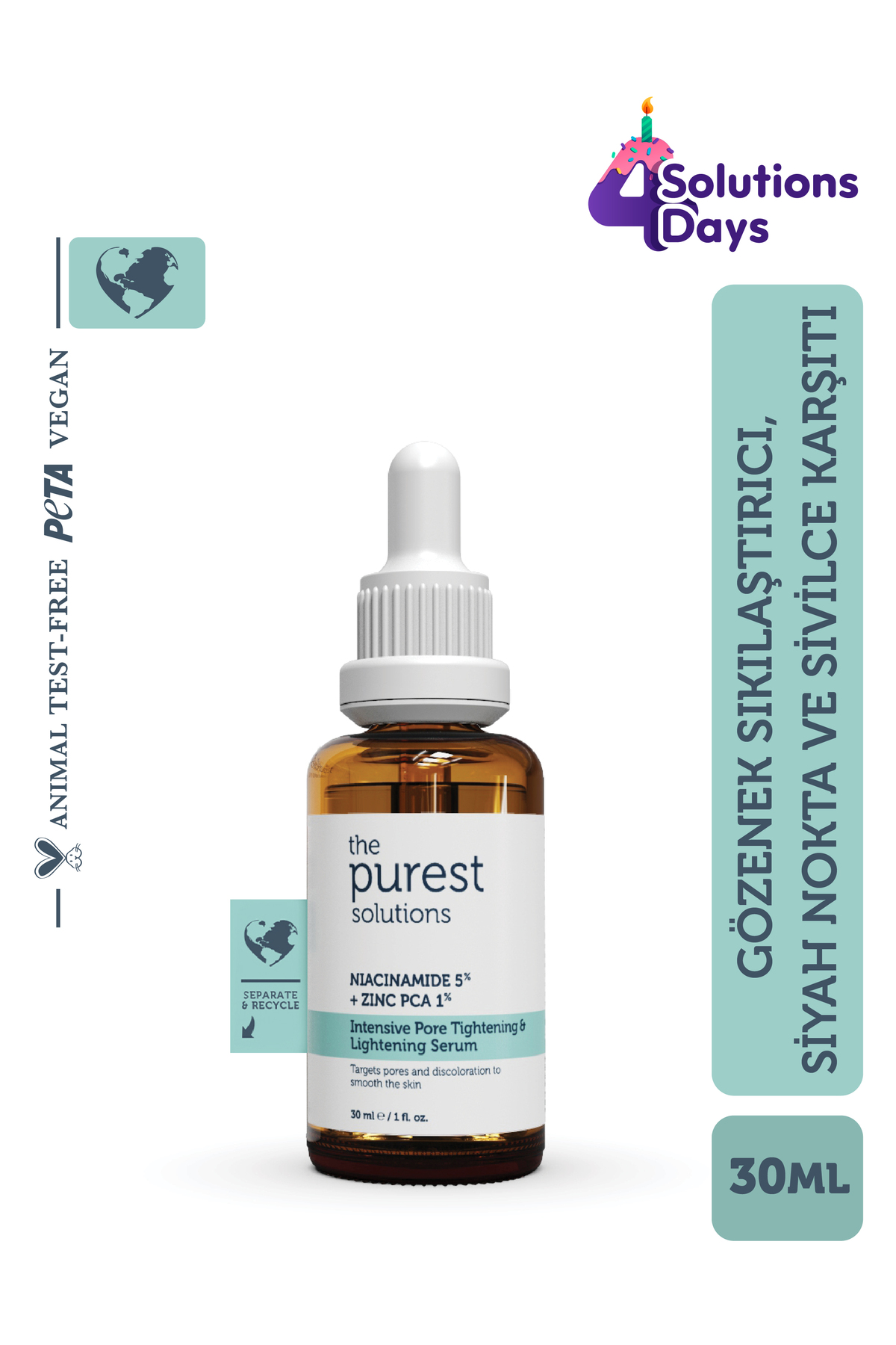 Anti-Blackhead and Acne Niacinamide Skin Care Serum 30 Ml (niacinamide 5% & Zinc Pca 1%)