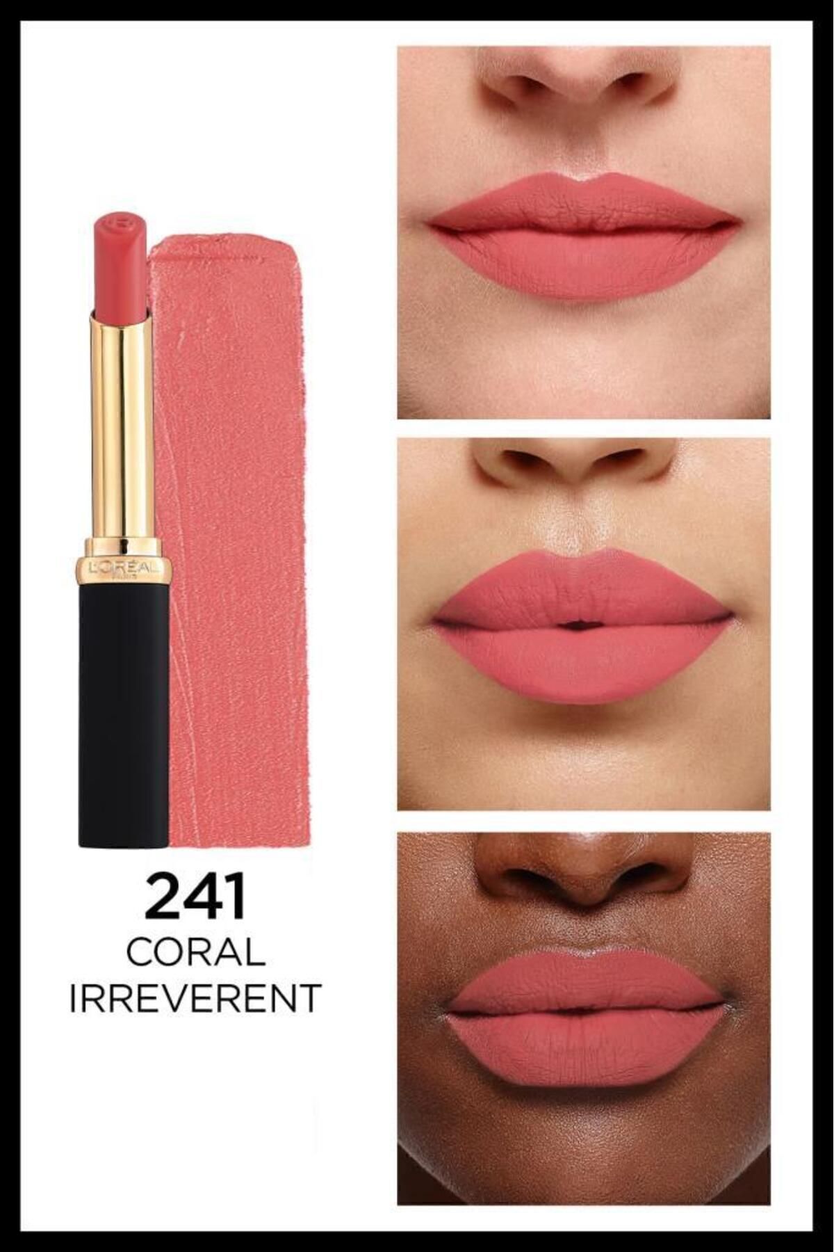 L'Oreal Paris-Coral Irreverent - 241 Matte Volume Lipstick 2