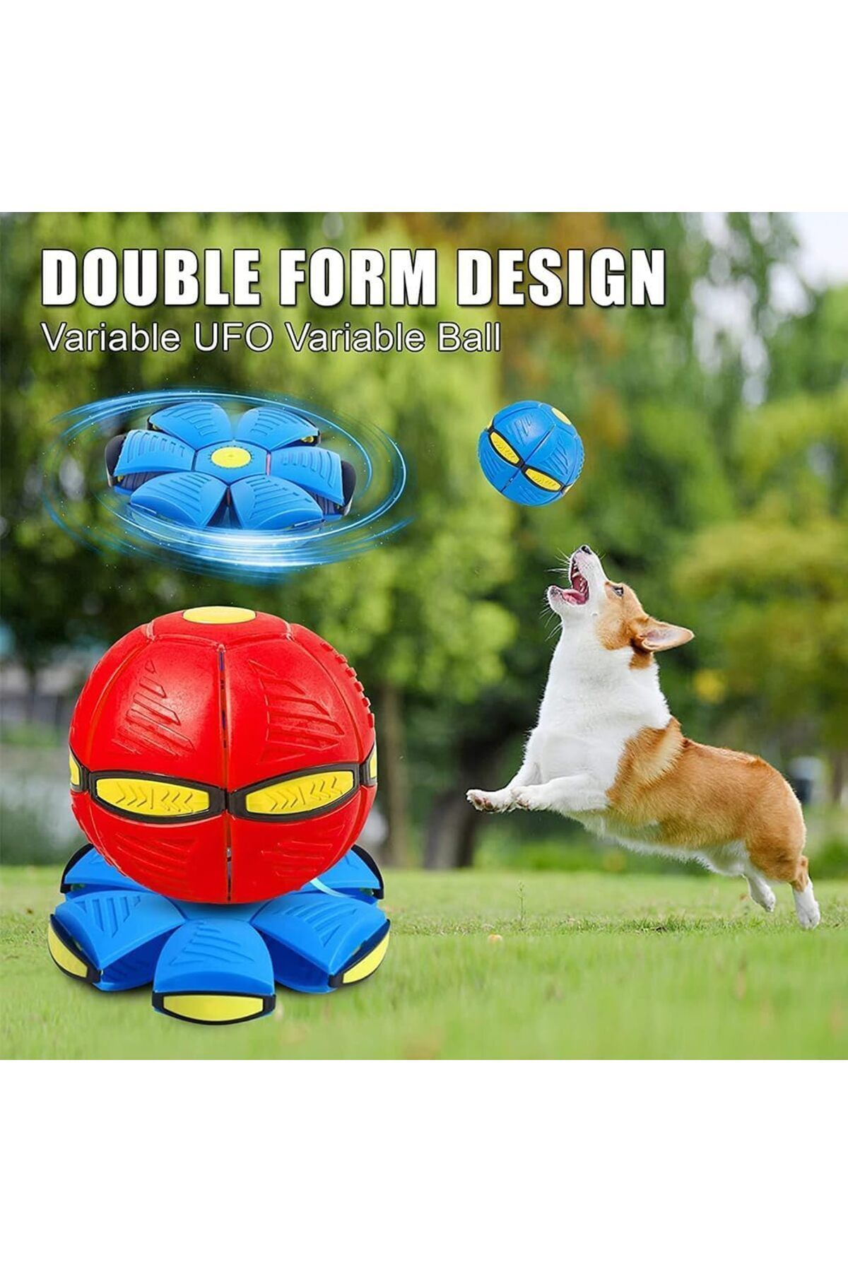 mywarehouse Magic UFO Ball Flying Saucer Frisbee Pet Toy Outdoor Flying Saucer Ball for Dogs Trendyol