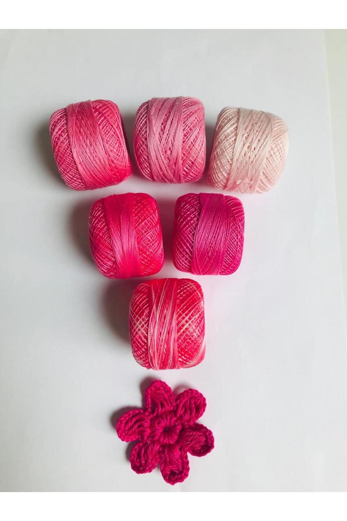 domino 12 Altılı Pembe Tonları Seti ( Kanaviçe Etamin ve Nakış İpi ...