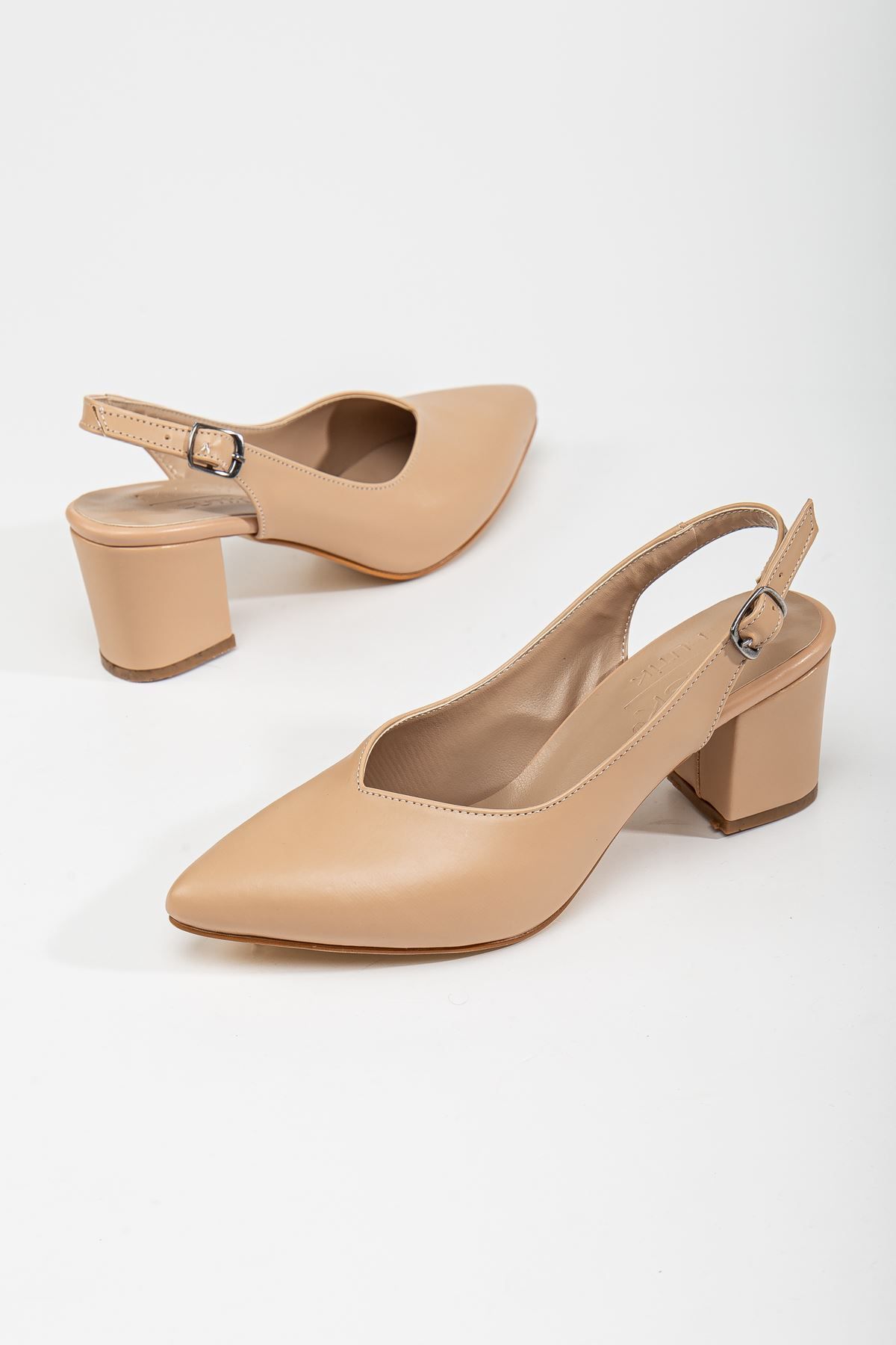 MaskButik-Halsey Nude Heeled Shoes 4