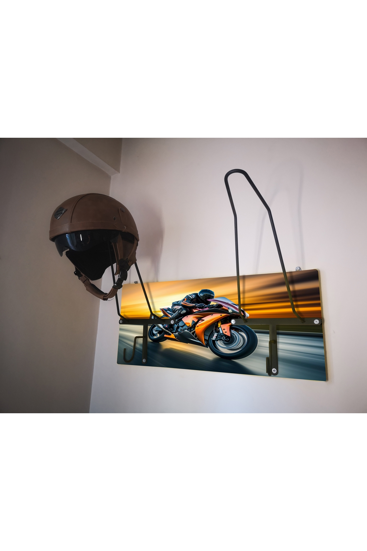 Motorcycle Helmet Hanger, Motor Helmet Hanger, Helmet Hanger MOTOGPX2V5