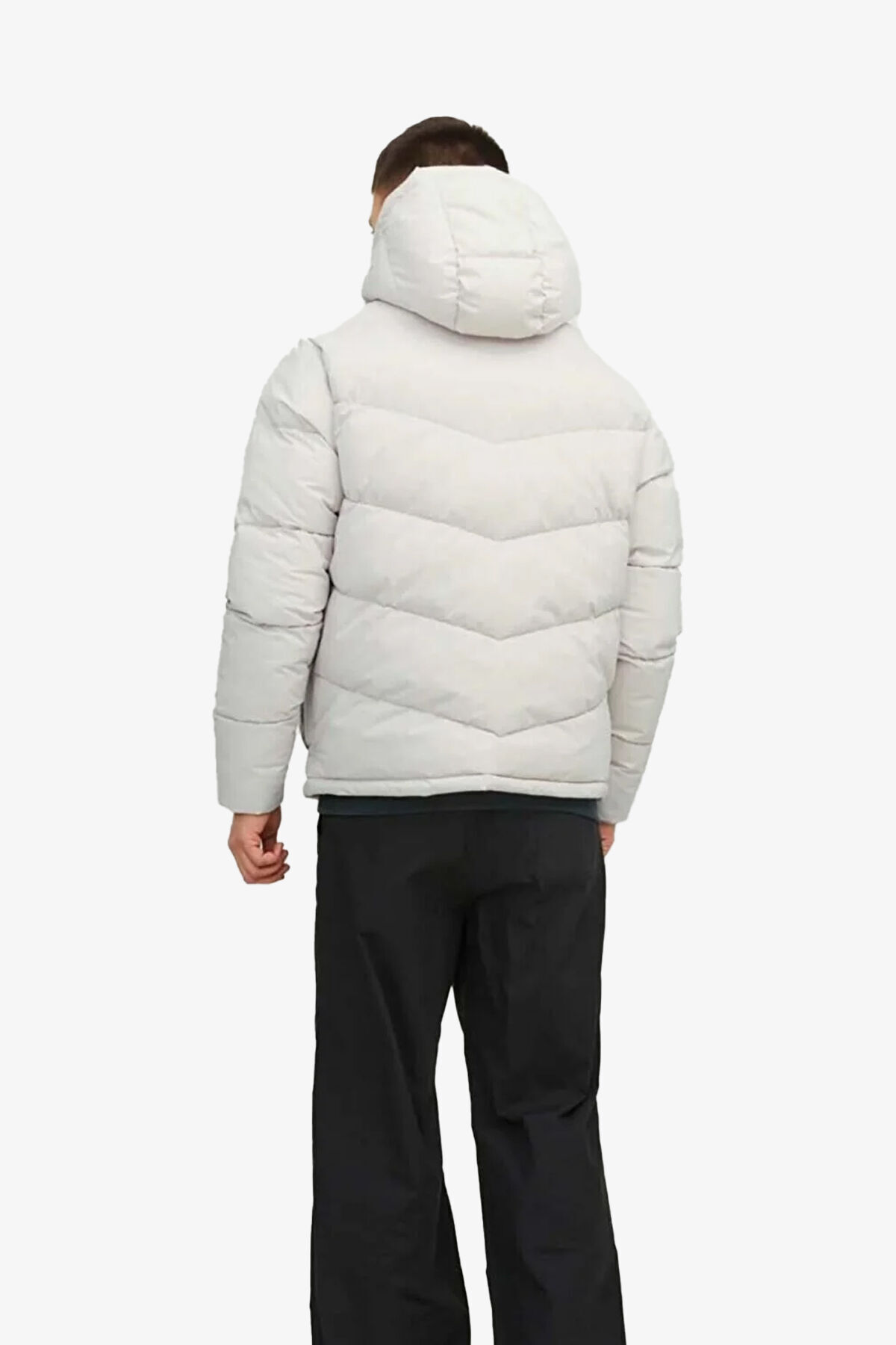 کاپشن مردانه بژ جک اند جونز | 12238849-Beige اورجینال - تصویر 5