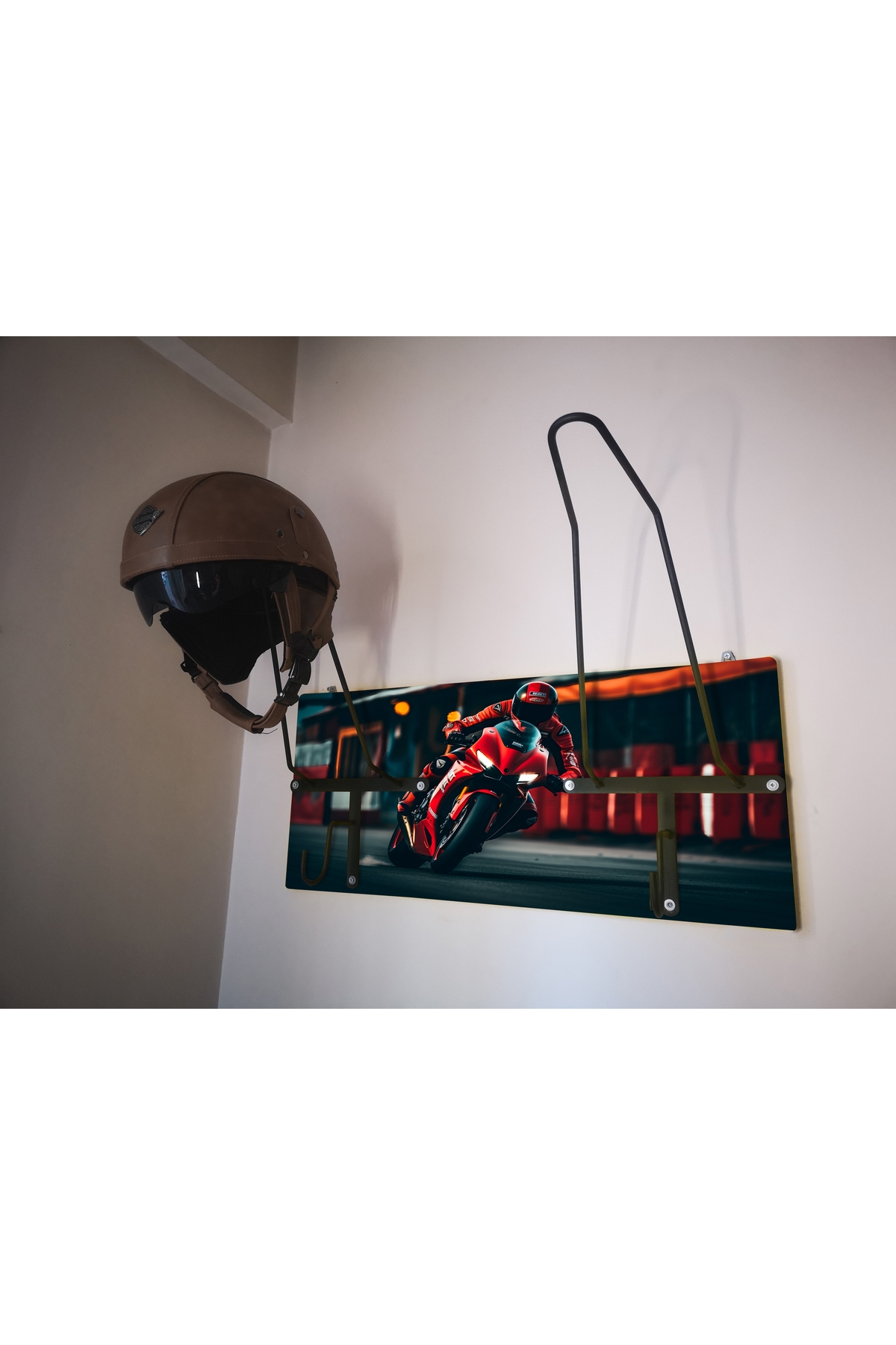 Motorcycle Helmet Hanger, Motor Helmet Hanger, Helmet Hanger DUCATIX2V4