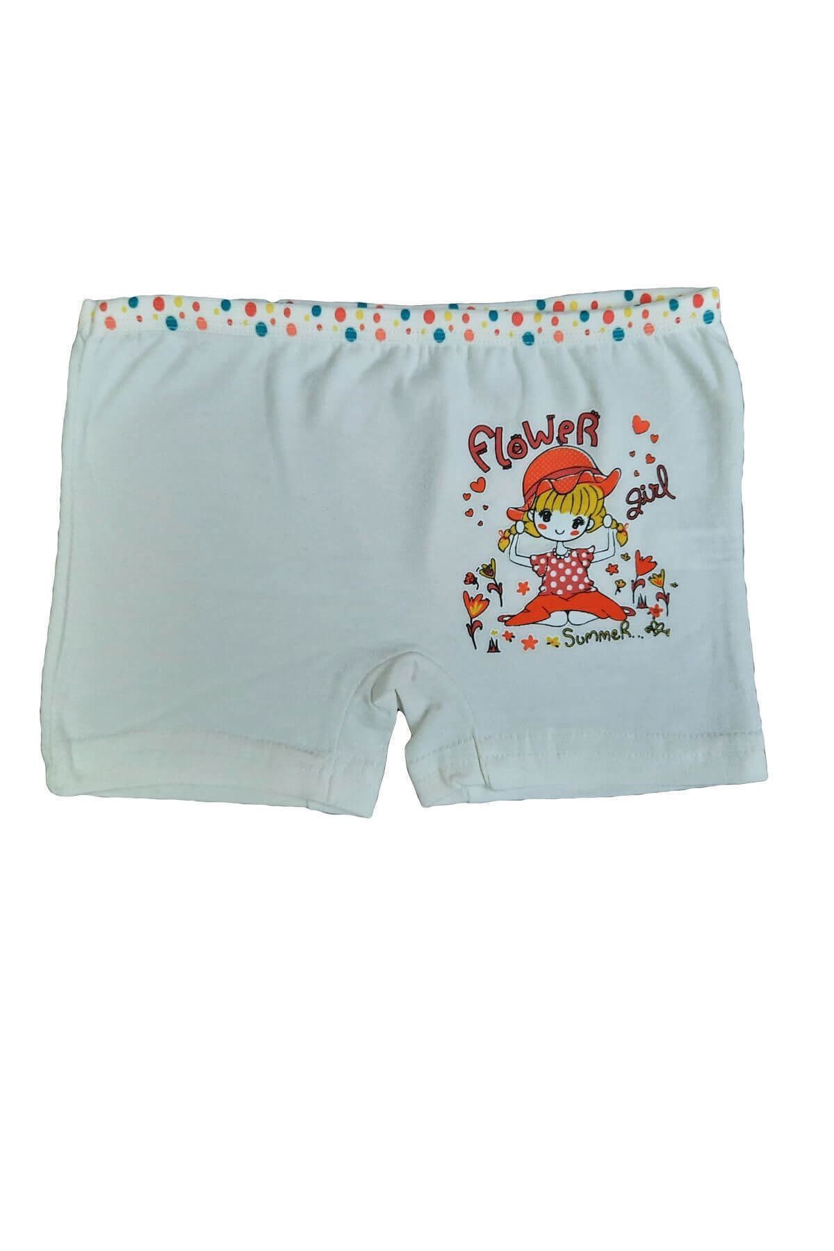 Dondeza-12 Pack Girl's Colorful Lycra Cotton Boxer Panties 3