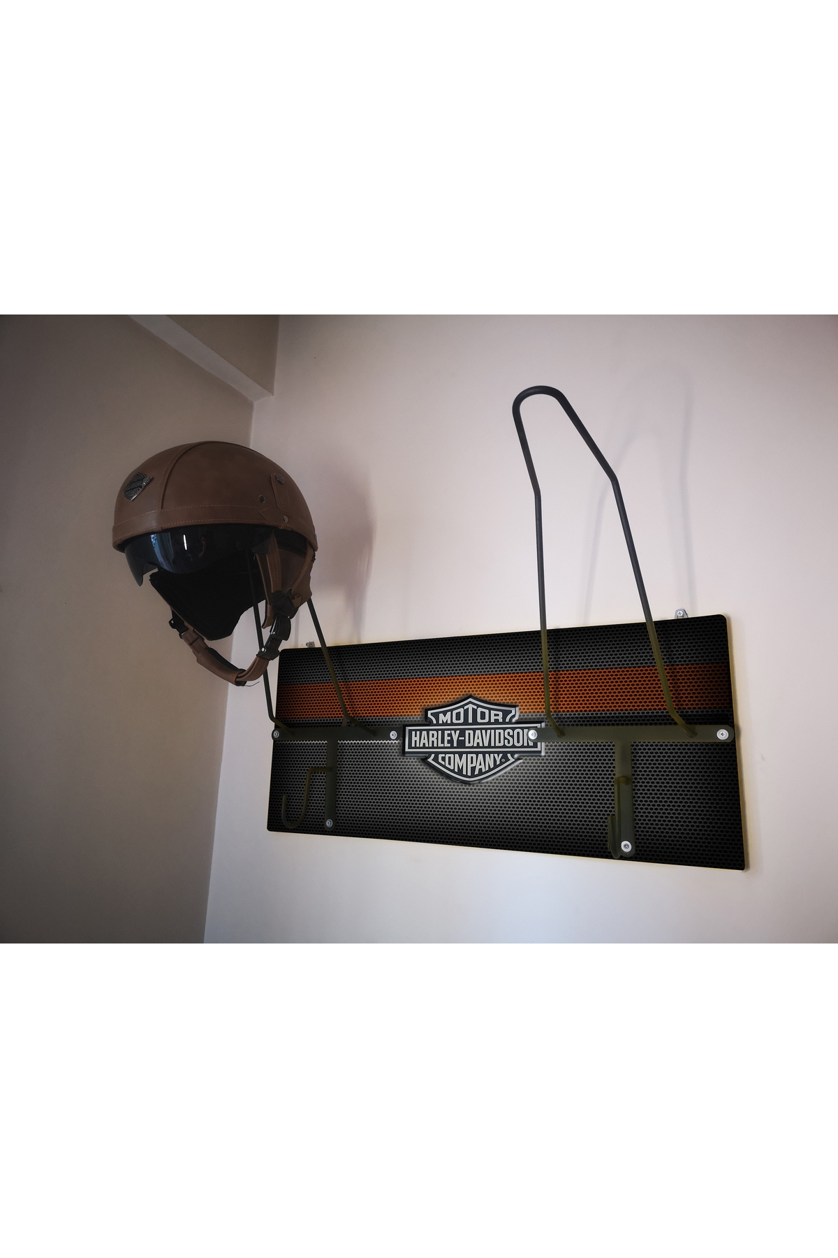 Motorcycle Helmet Hanger, Motor Helmet Hanger, HarleyX2V4