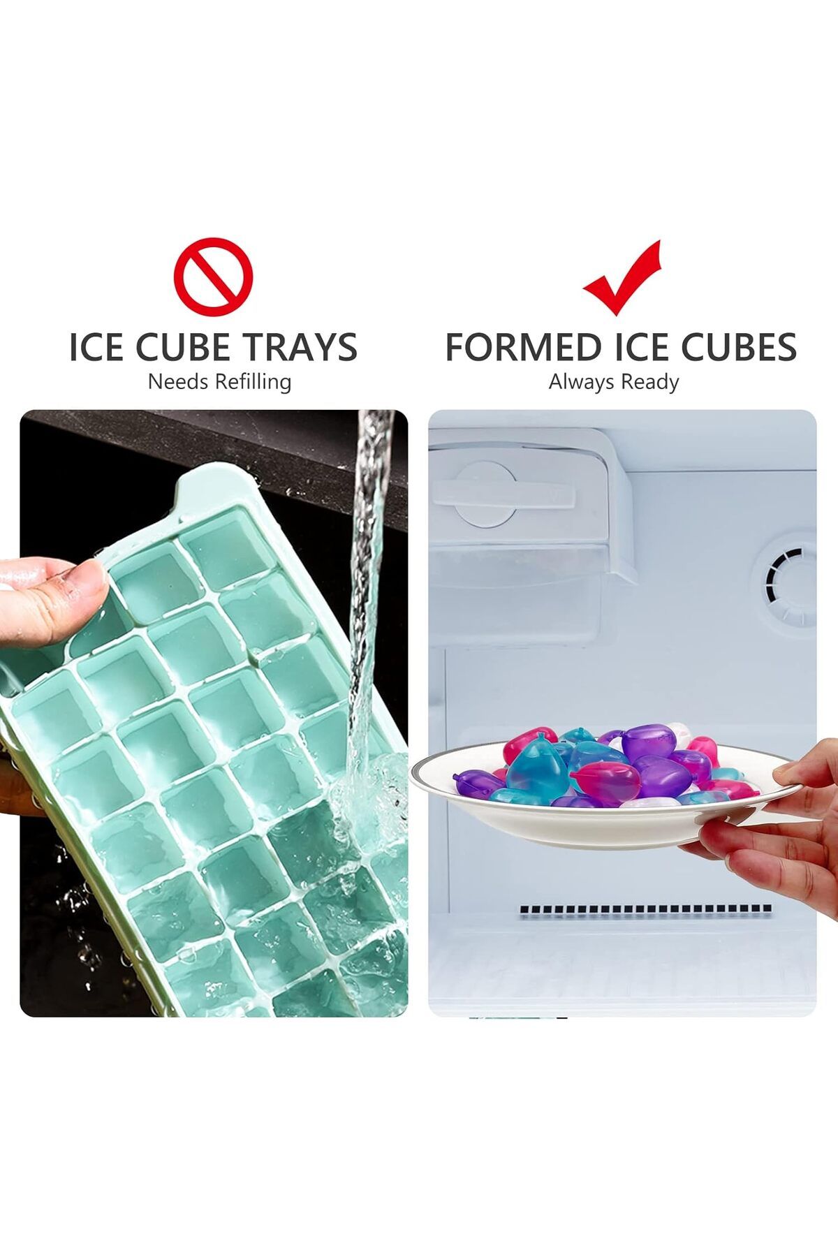 ARVALE-20 Reusable Non-Melting Ice Cubes - Heart Shaped 4