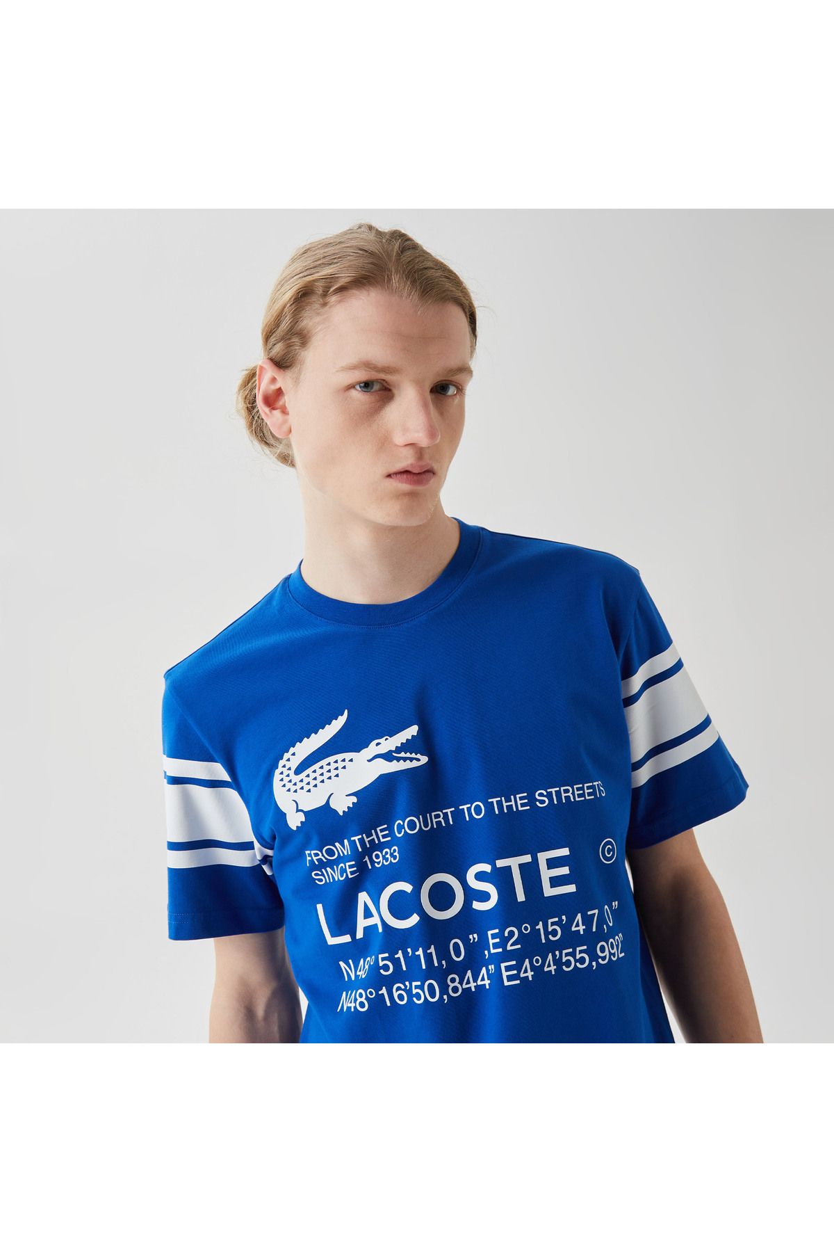 T shirt lacoste sport bleu shop