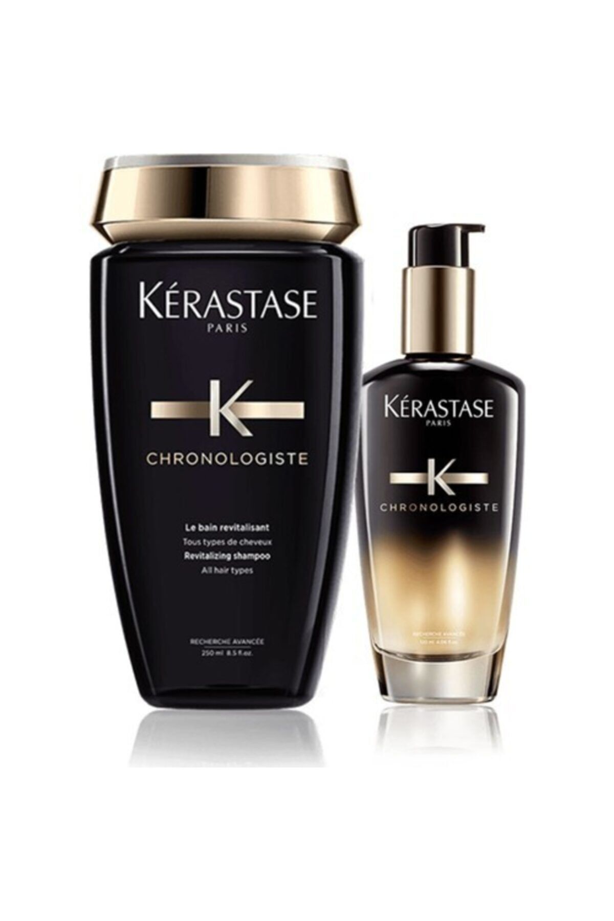 شامپو احیا کننده کرونولوژیست 250 میلی لیتر + روغن معطر احیا کننده 120 میلی لیتر Kerastase