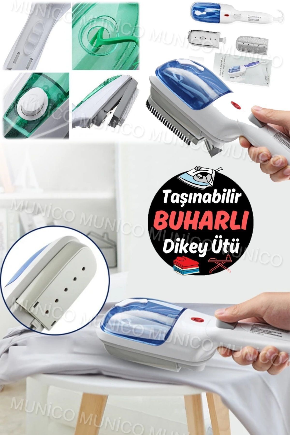 teknotrust-220-240V Ideal Clothes Flat Iron Compact Portable Ironing Machine - for Home and Office Use 4