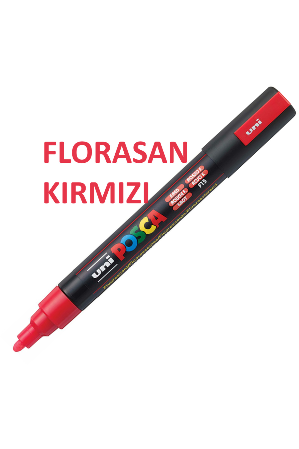 Posca Fluorescent Red Marker Pc-5m (1.8-2.5mm) Poska Pc5m Pc - 5m