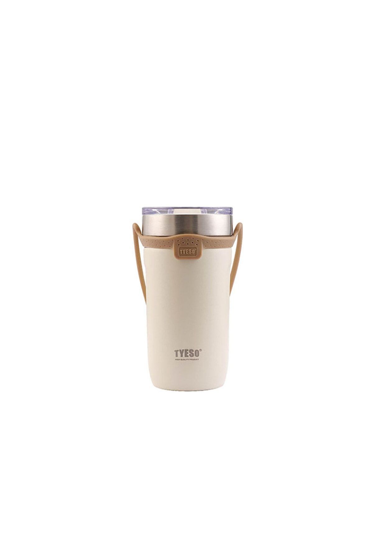 Tyeso-Soulmate 550ml White Tumbler - Vacuum, Stainless Steel and Silicone Hanger 1