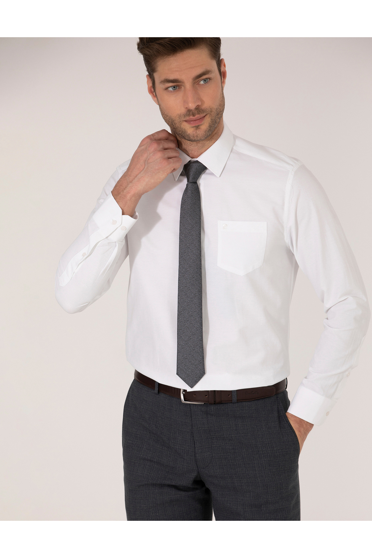 پیراهن مردانه سفید پیرکاردین | 1976545 اورجینال - تصویر 2