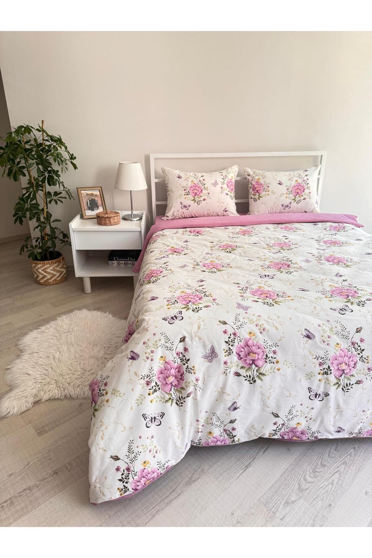 üntaş-Double Double Sided Duvet Cover and Pillow Set - 2 Pieces 3