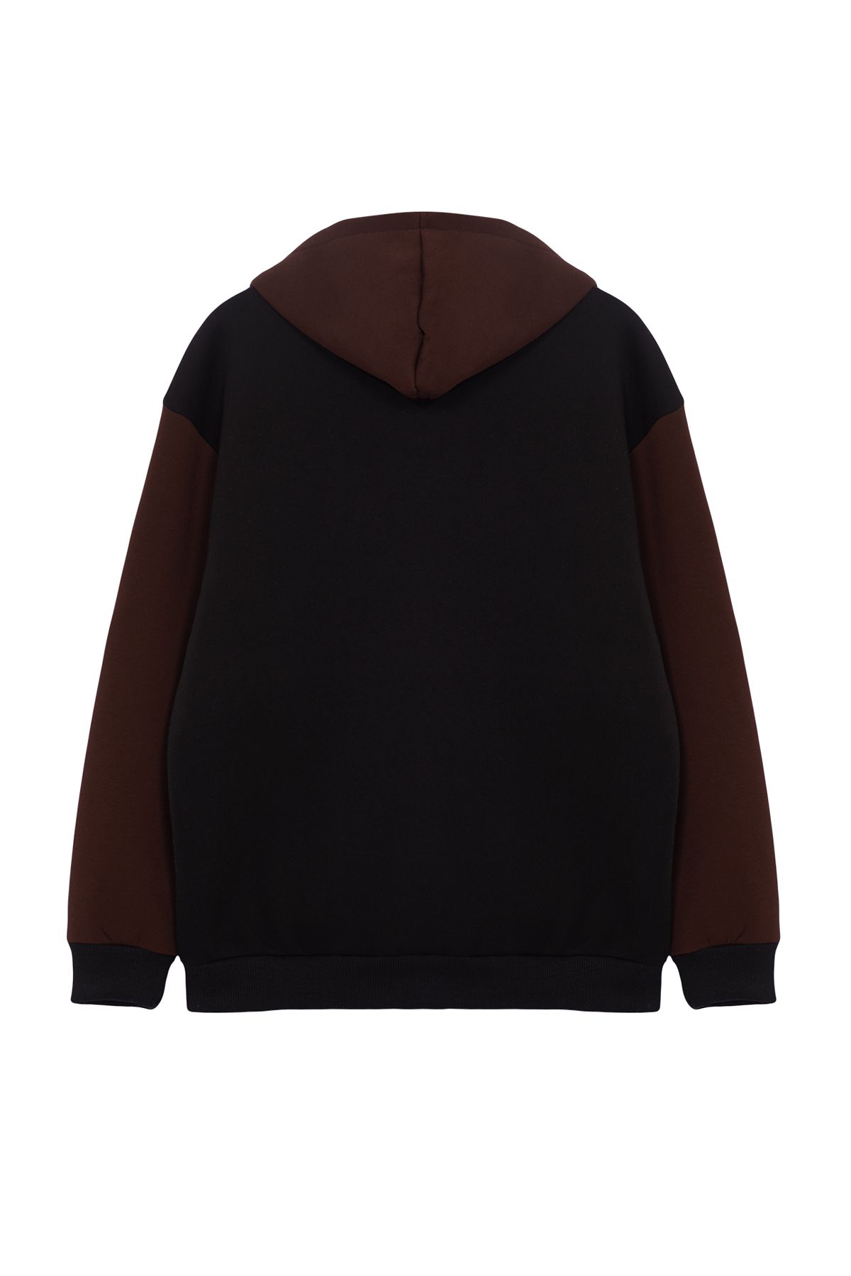 Trendyol Collection-Голяма жилетка от черен полар - с качулка с цип, топла Tmnaw25Sw00076 4
