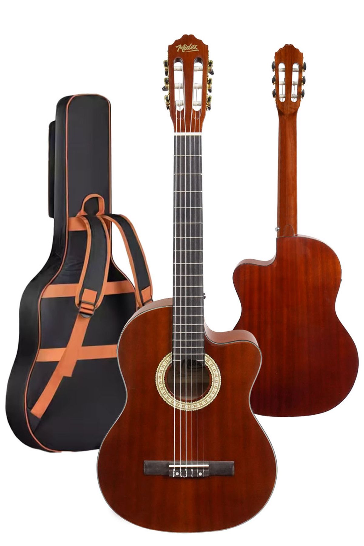 X48 Profesyonel Masif Ağaç Ekolayzerli Elektro Klasik Gitar Seti 4/4 Üst Segment - 4