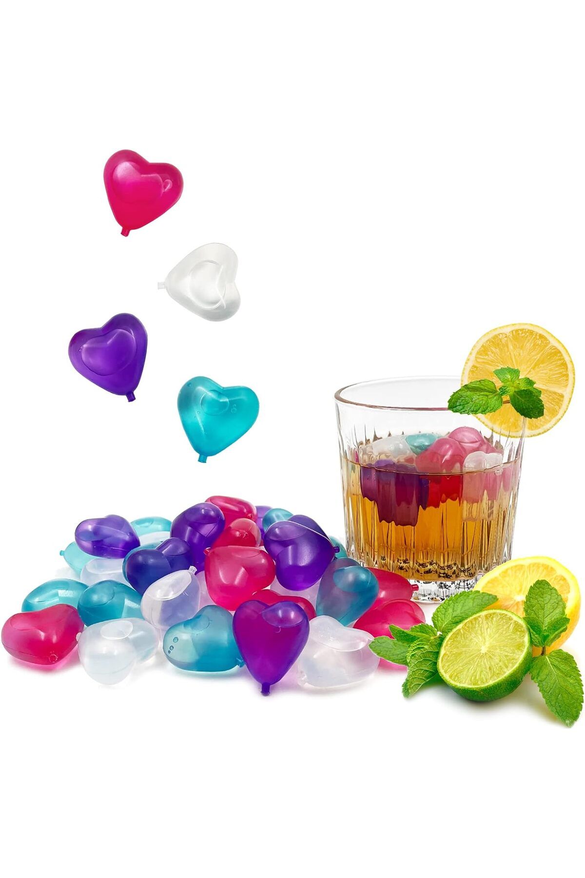 ARVALE-20 Reusable Non-Melting Ice Cubes - Heart Shaped 2