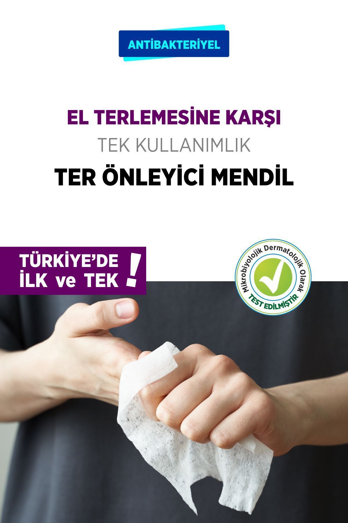 SWEAT SET-Anti-Perspiration Wipes 20 Pieces Underarm Hand Face Foot Disposable Sweat Wipes Single in Turkey 2