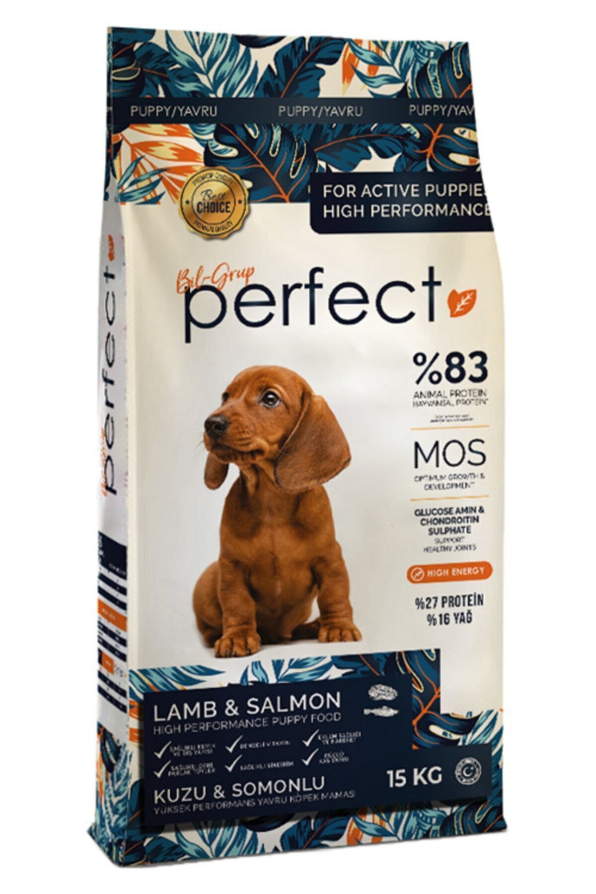 15 Kg Perfect ( 27/16 ) Performans Yavru Köpek Maması ( Kuzu & Pirinç & Somon ) Kuru Mama