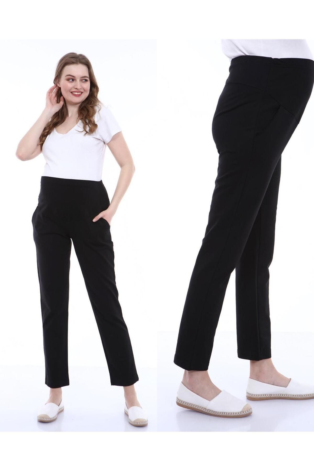 LİYACA Pantaloni De Trening De Maternitate - Design Lycra Femeie - XS