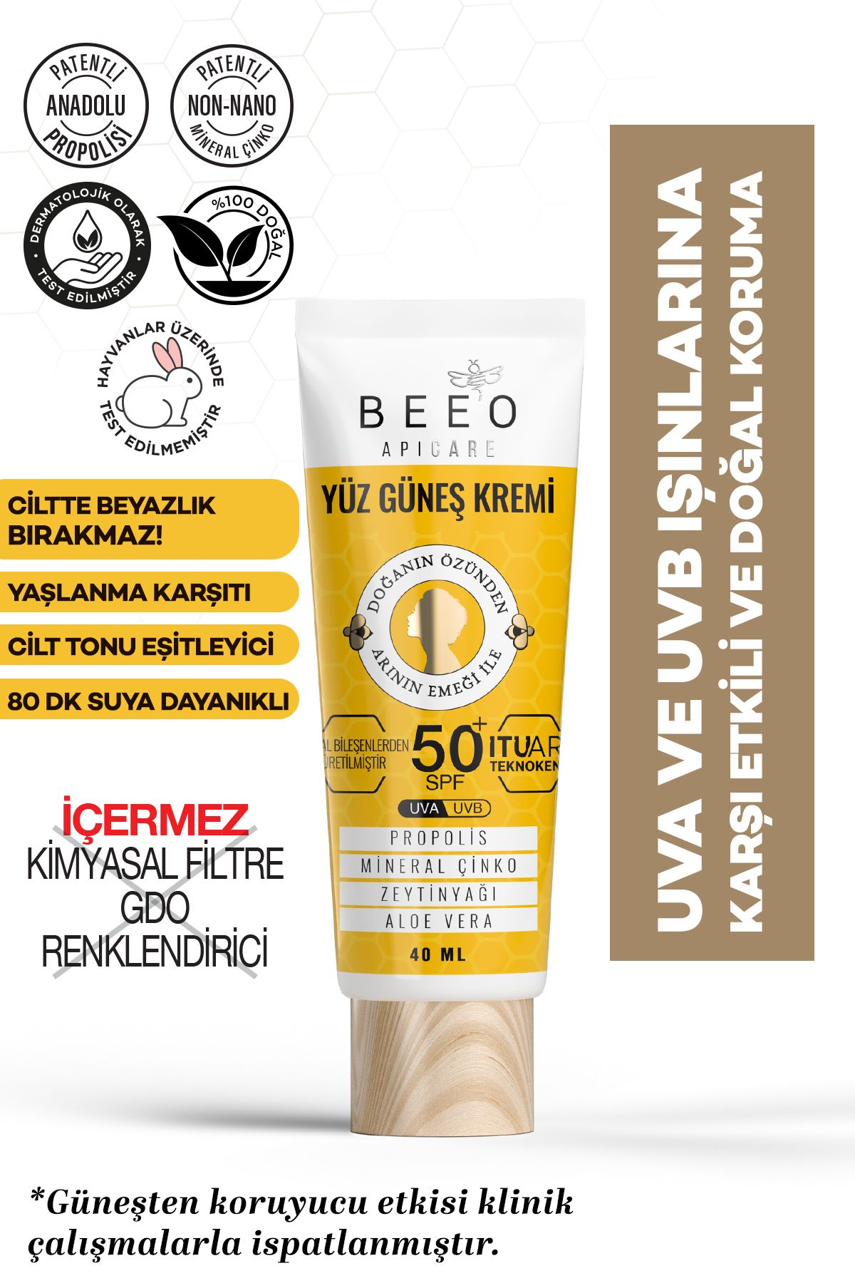 Apicare Propolisli Yüz Güneş Kremi 50 Spf