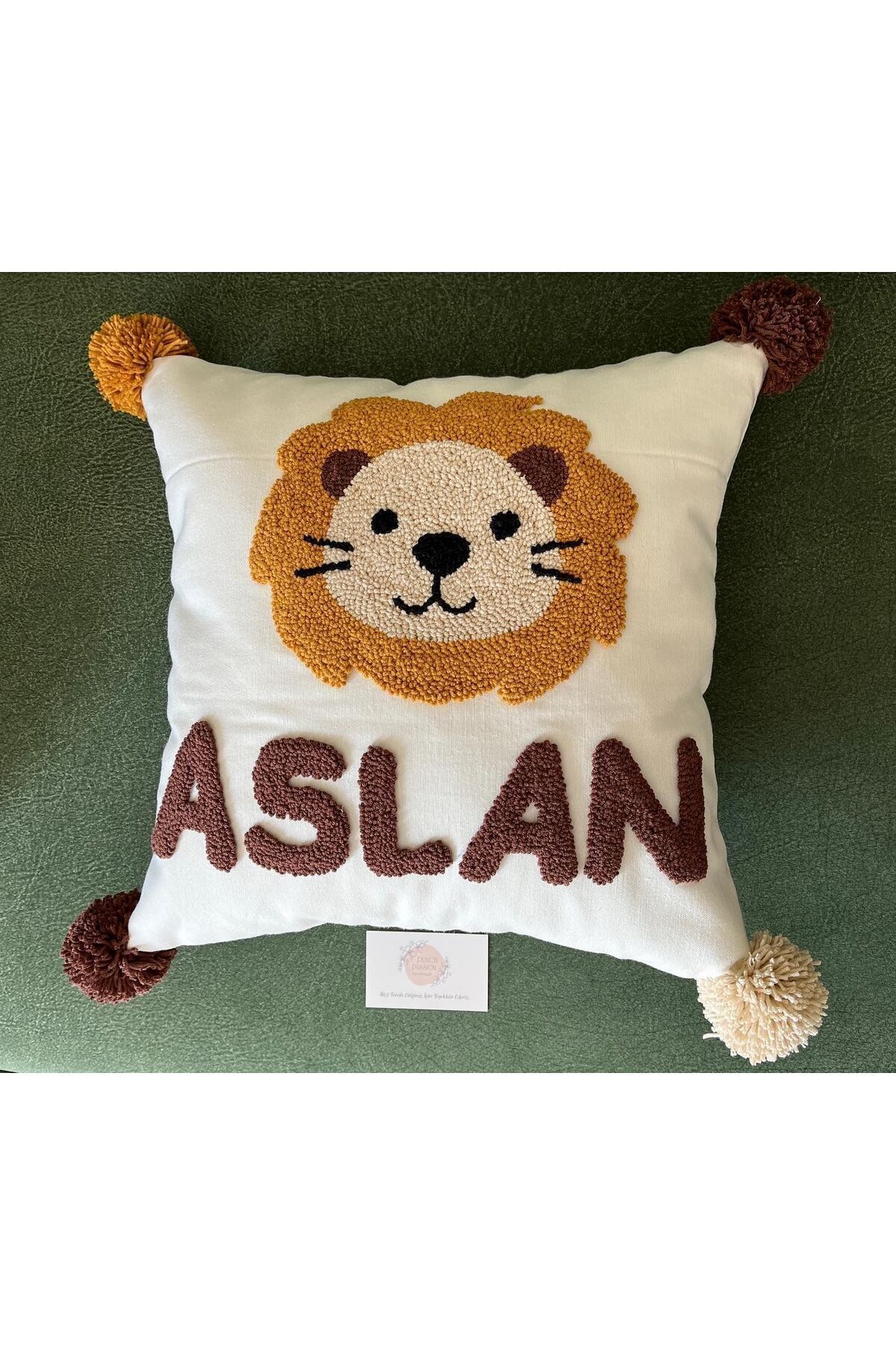 punch passion-Decorative Embroidered Baby Pillow - Throw Pillow/Name, Punch Pillow Case (No Inner Filling) 1