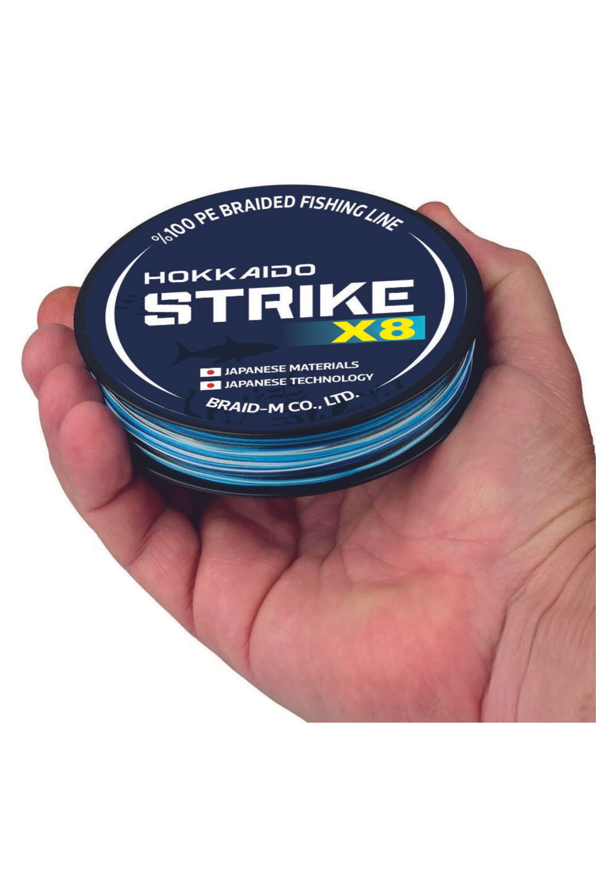 Hokkaido Strike Blue Camouflage X8 - Trage Cu 8 Straturi 0,12 Mm 150 M 4,5 Kg, Sfoară, Împletitură, Fir De Mătase - 0.12 mm