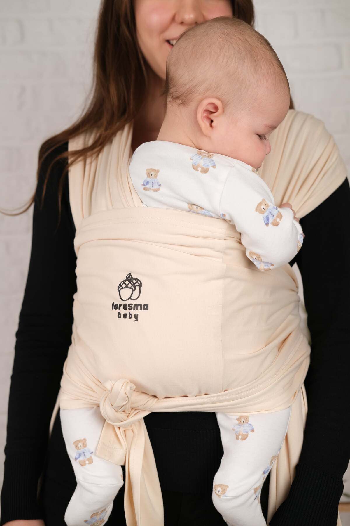 Lorasina Baby Sırt Destekli Ayarlanabilen Sling, Wrap, Taşıma Şalı, Ana Kucağı fotoğrafı 3 (önizleme)