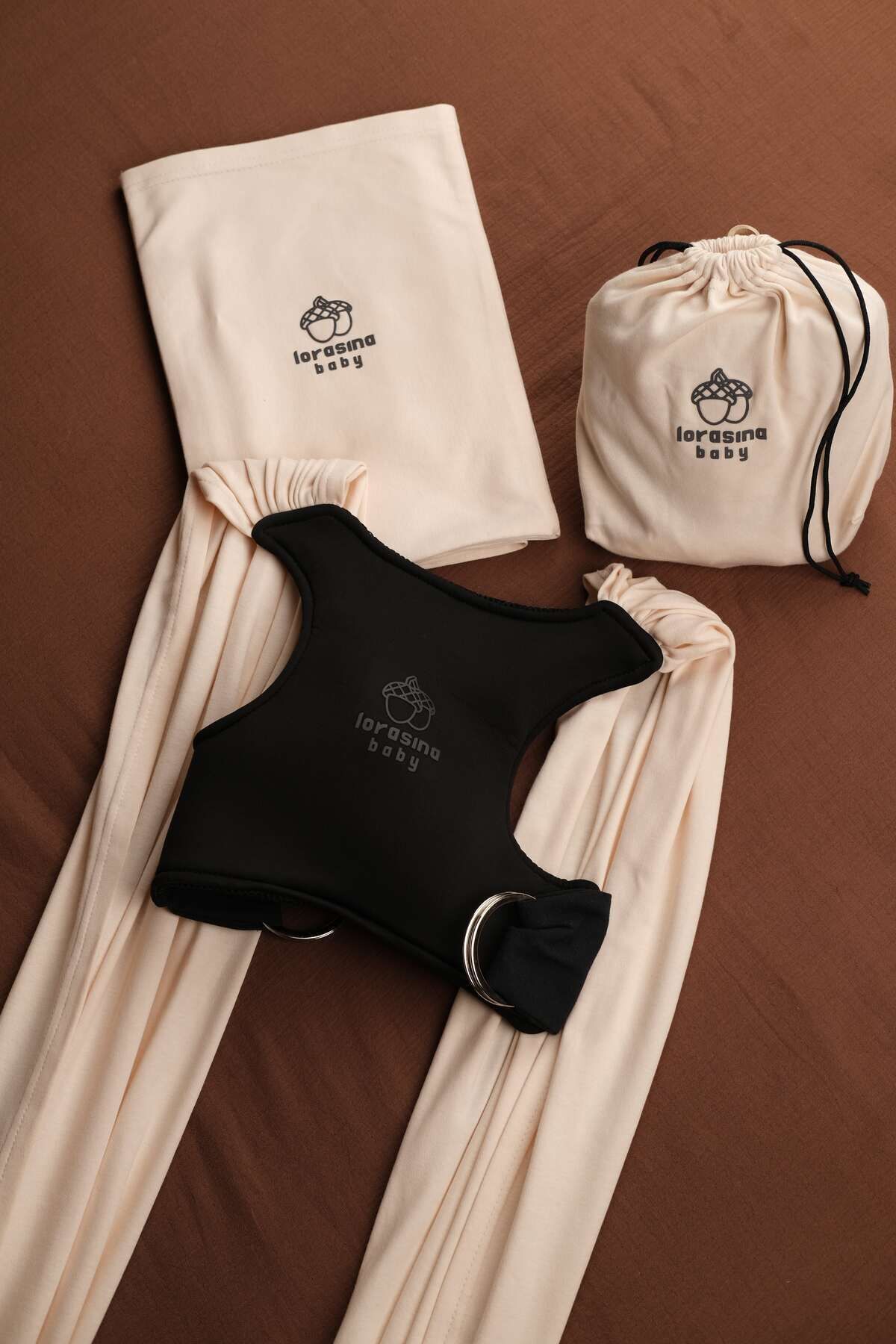 Lorasina Baby Sırt Destekli Ayarlanabilen Sling, Wrap, Taşıma Şalı, Ana Kucağı fotoğrafı 4 (önizleme)