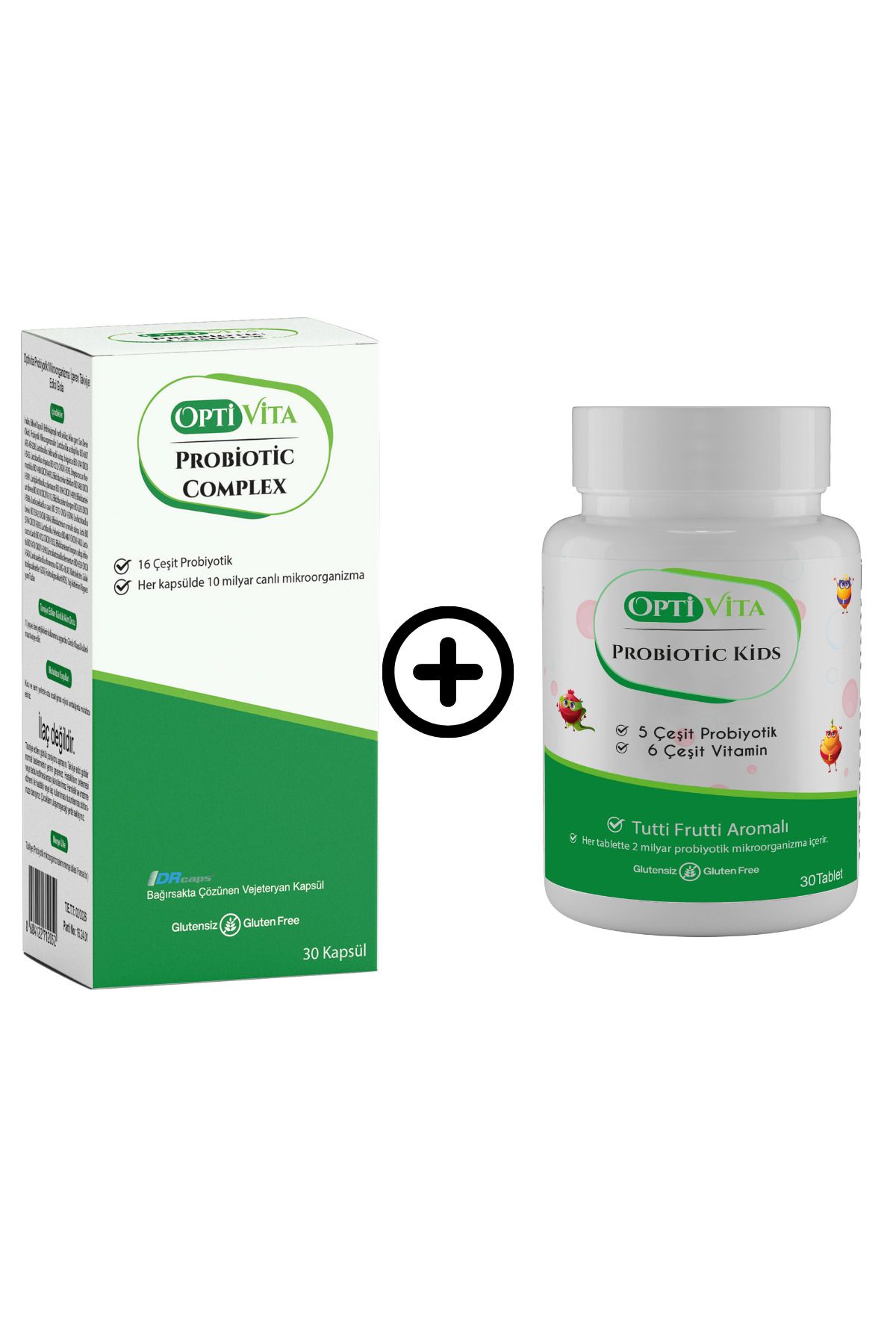 Optivita 2'li Set: Optivita Probiotic Complex & Probiotic Kids Çocuk ve Yetişkin Probiyotik Seti