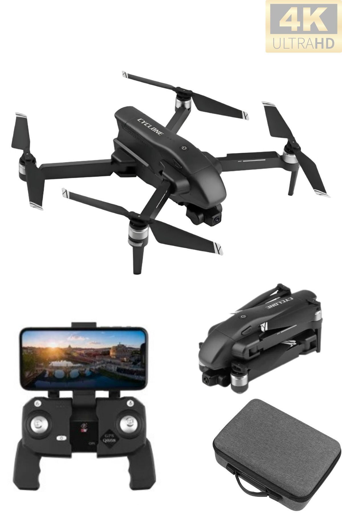 Marsel oyuncak Drone 4k Full Hd Taşıma Çantalı Havada Sabit Kalabilen Kameralı Profesyonel 3 km menzil GPRS