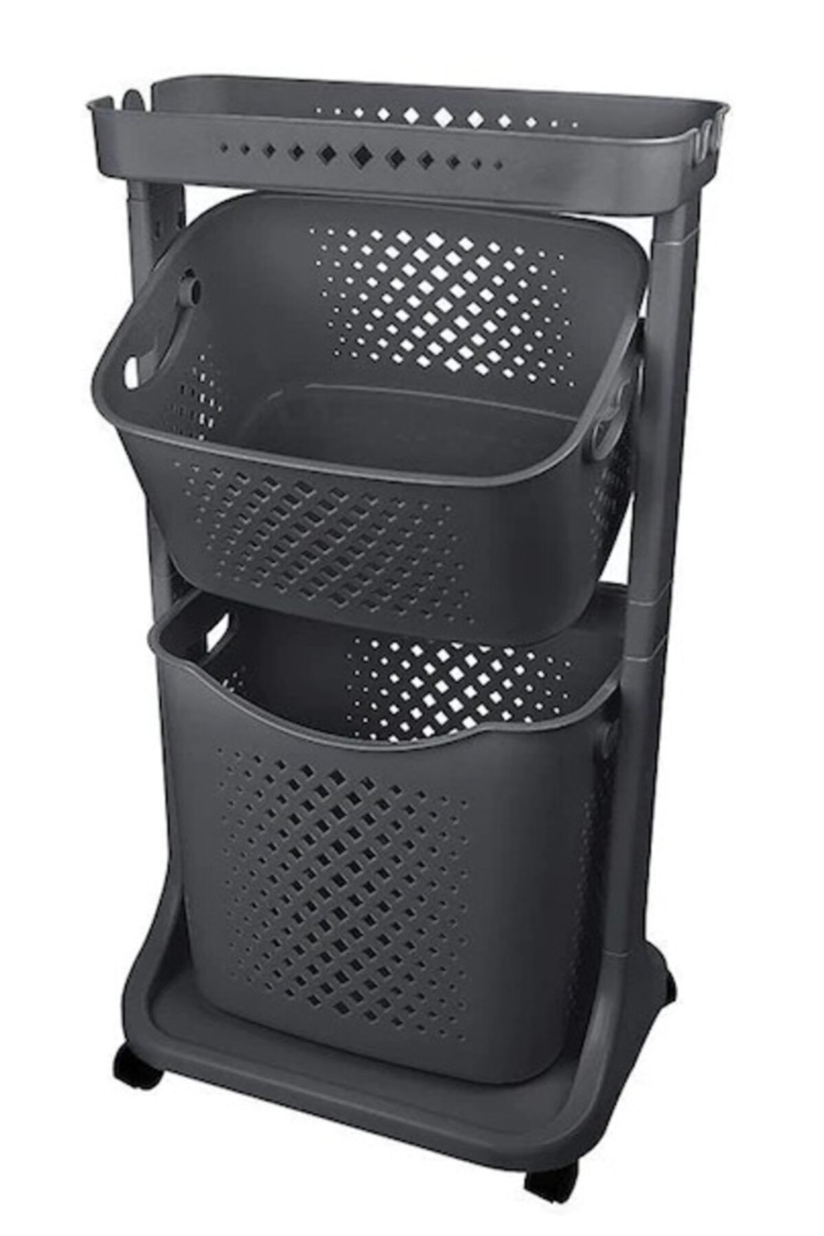 Karakaş Butik Organizator Negru Pentru Coșuri Cu Etaje Meticuloase - Tp-748 - One Size