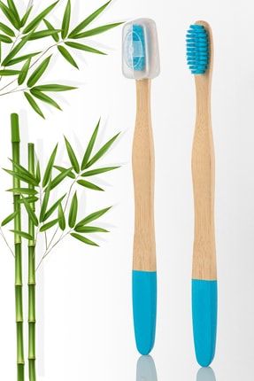Bambu Yetişkin Diş Fırçası Mavi Yumuşak Ergonomik Antibakteriyel Ekolojik Hijyenik 3ER-B1269-M