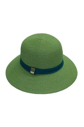 Yazlık Kadın Toka Şeritli Şapka 6233 Açık Yeşil 6233-AçıkYeşil